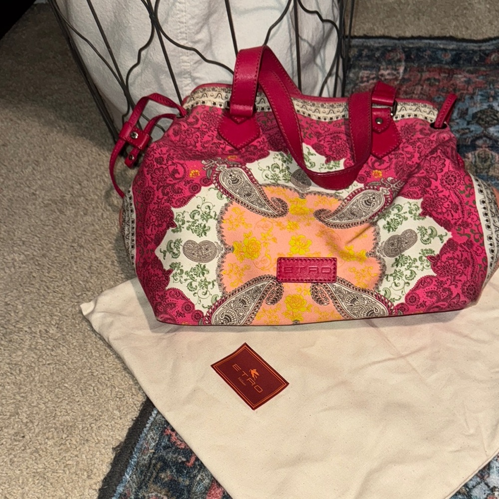 Etro Pink Satchel Vibrant Elegance